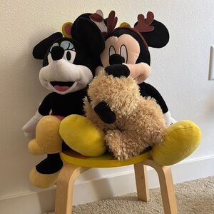 Disney Black and Yellow Mickey Mouse Stuffed Animal